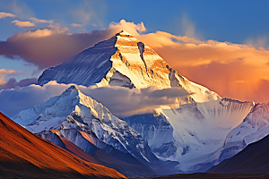 西藏旅游高海拔雪山摄影图