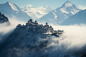 西藏旅游高海拔藏区摄影图