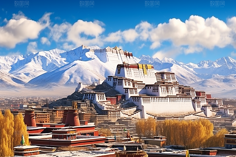 西藏旅游雪山高清摄影图