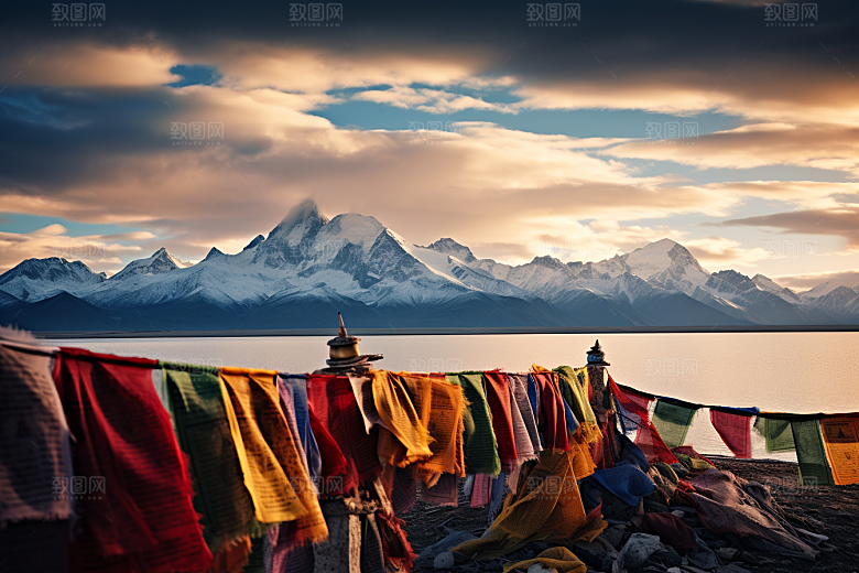 西藏旅游高海拔藏区摄影图
