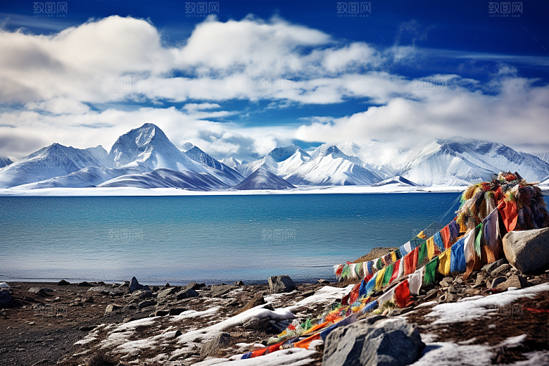 西藏旅游青藏高原雪山摄影图