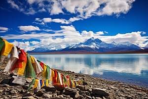 西藏旅游风光高海拔摄影图