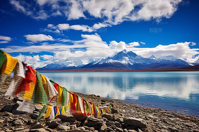 西藏旅游风光高海拔摄影图