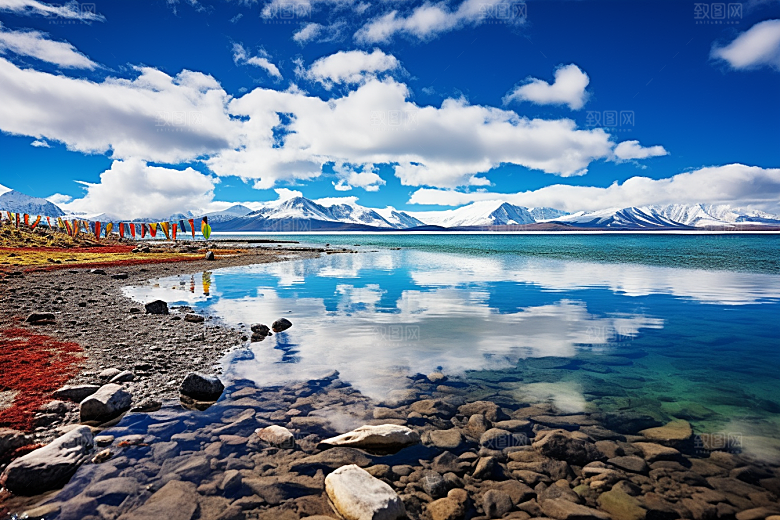 西藏旅游高海拔雪山摄影图