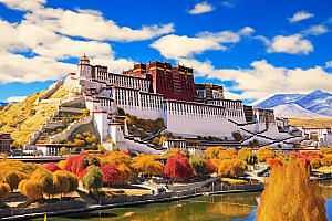 西藏旅游藏区风光摄影图
