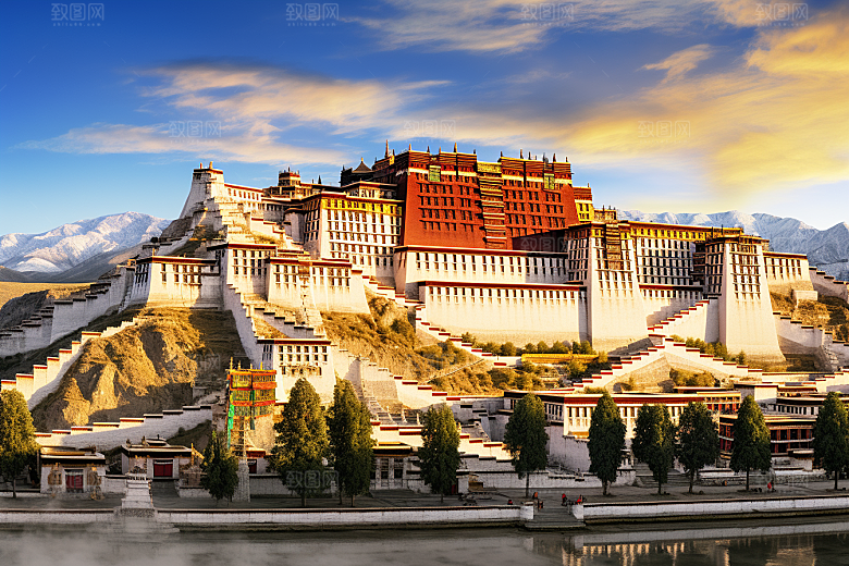 西藏旅游雪山风景摄影图