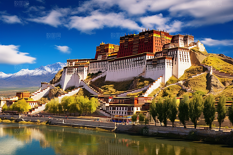 西藏旅游风光风景摄影图