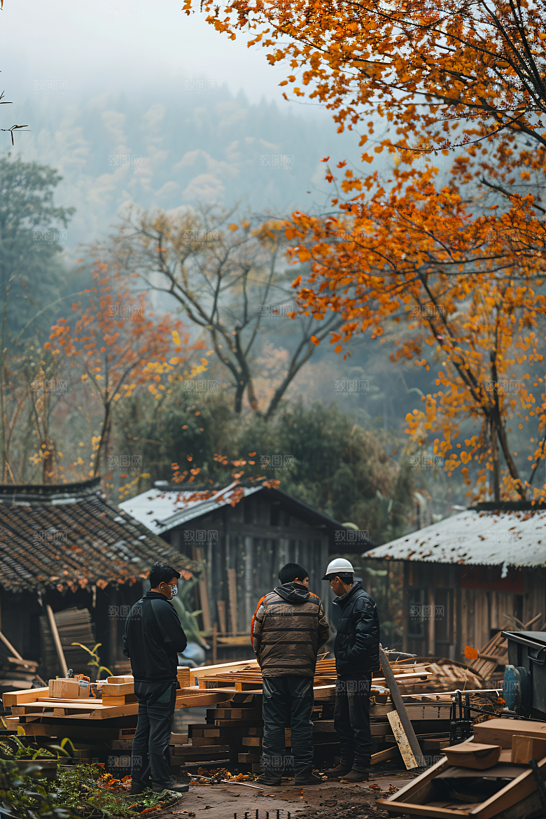 工人施工建造人物摄影图