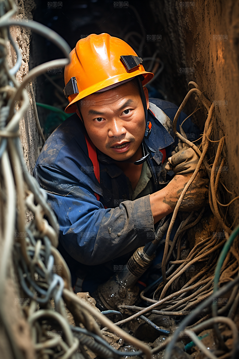 工人施工建设工作摄影图