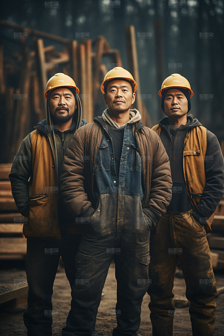 工人施工辛苦工地摄影图