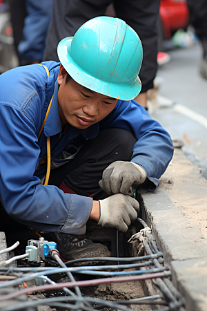 工人施工劳作建造摄影图