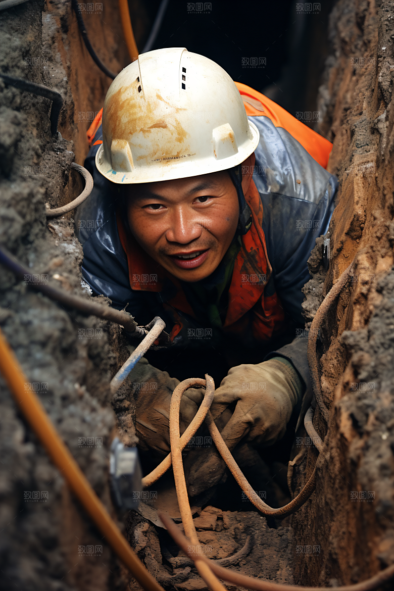 工人施工致敬劳动者建设摄影图