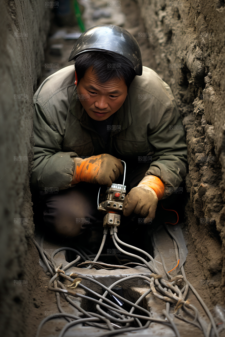 工人施工建造工作摄影图