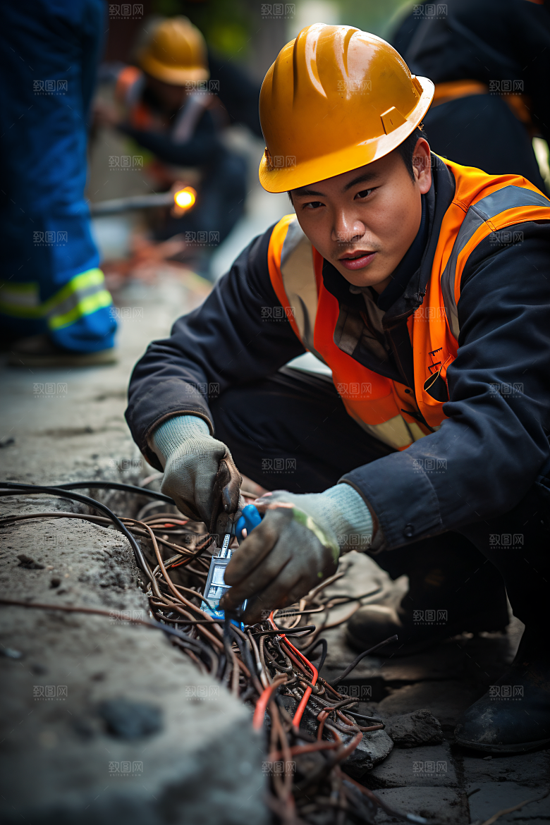 工人施工建设工地摄影图