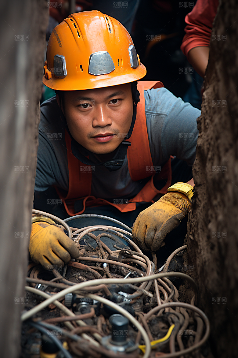工人施工劳作建设摄影图