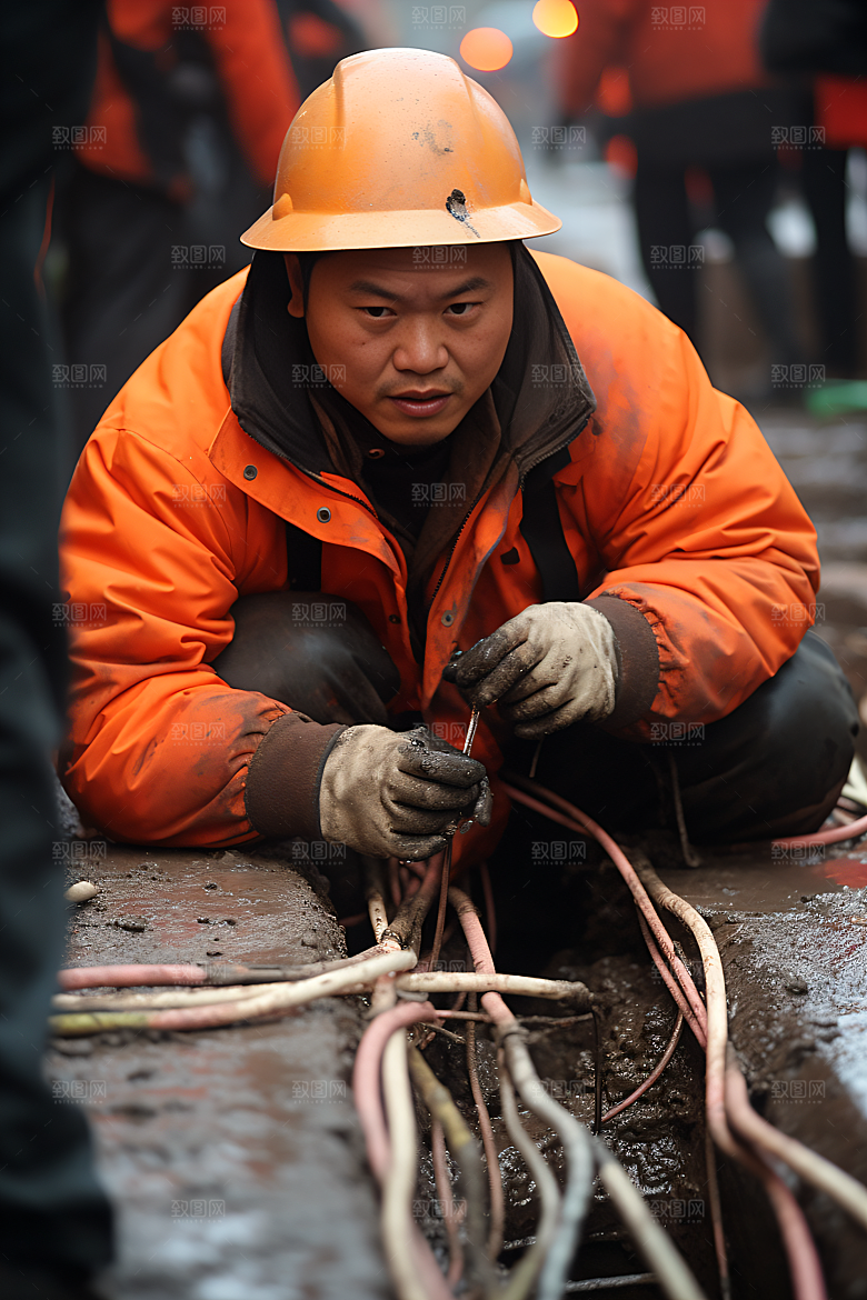 工人施工致敬劳动者建造摄影图