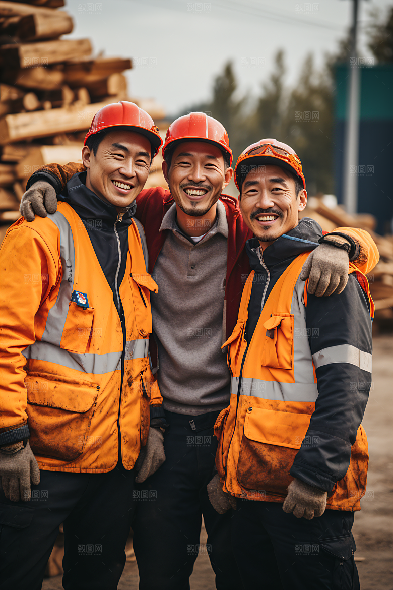 工人施工建造高清摄影图