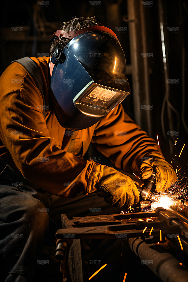 工人施工建设工作摄影图