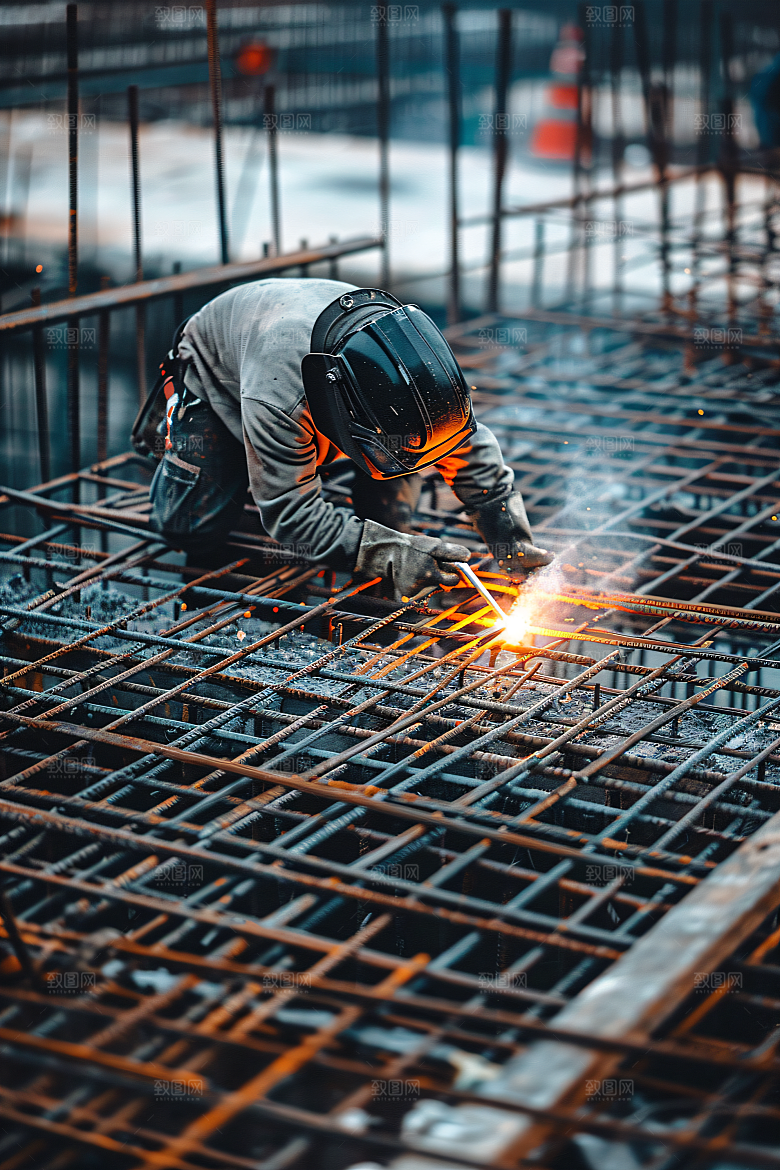 工人施工建设工地摄影图
