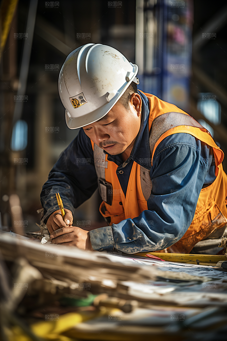 工人施工建造工作摄影图