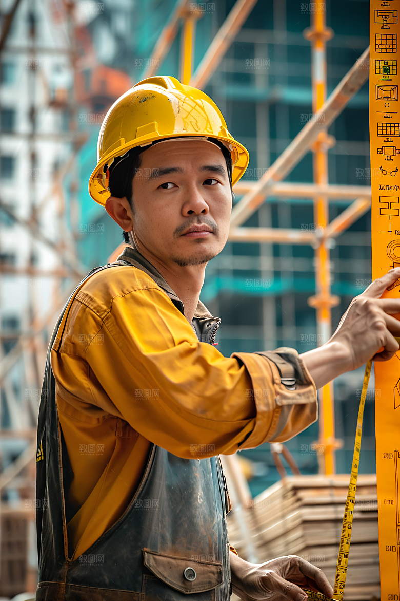 工人施工工作建设摄影图