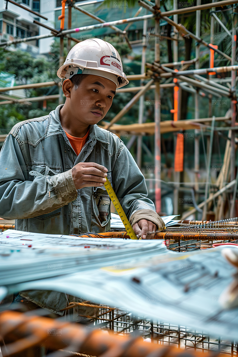 工人施工建造工作摄影图