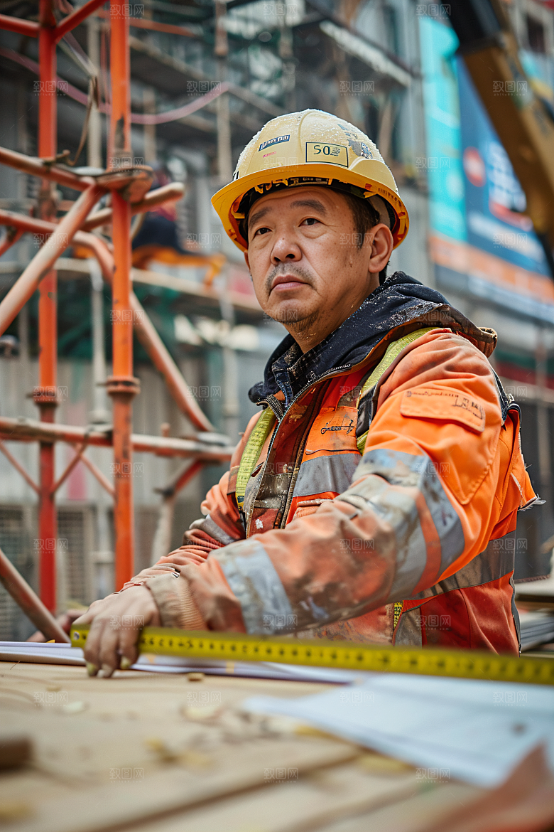 工人施工建设五一摄影图