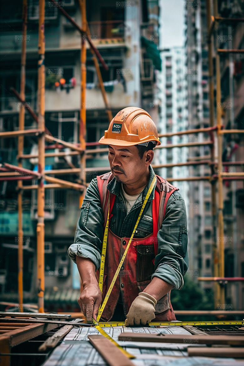 工人施工劳作建设摄影图