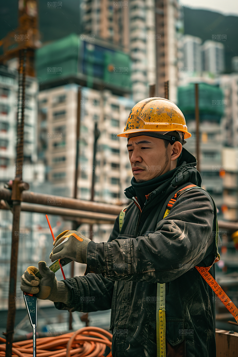 工人施工建造五一摄影图