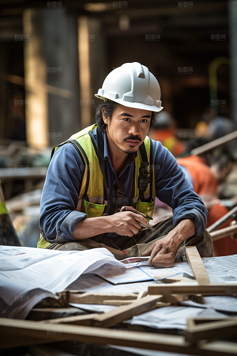 工人施工劳动节建设摄影图