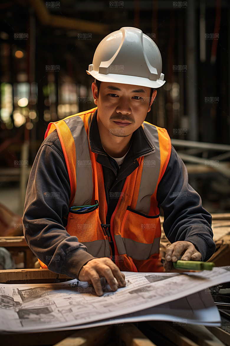工人施工建造高清摄影图