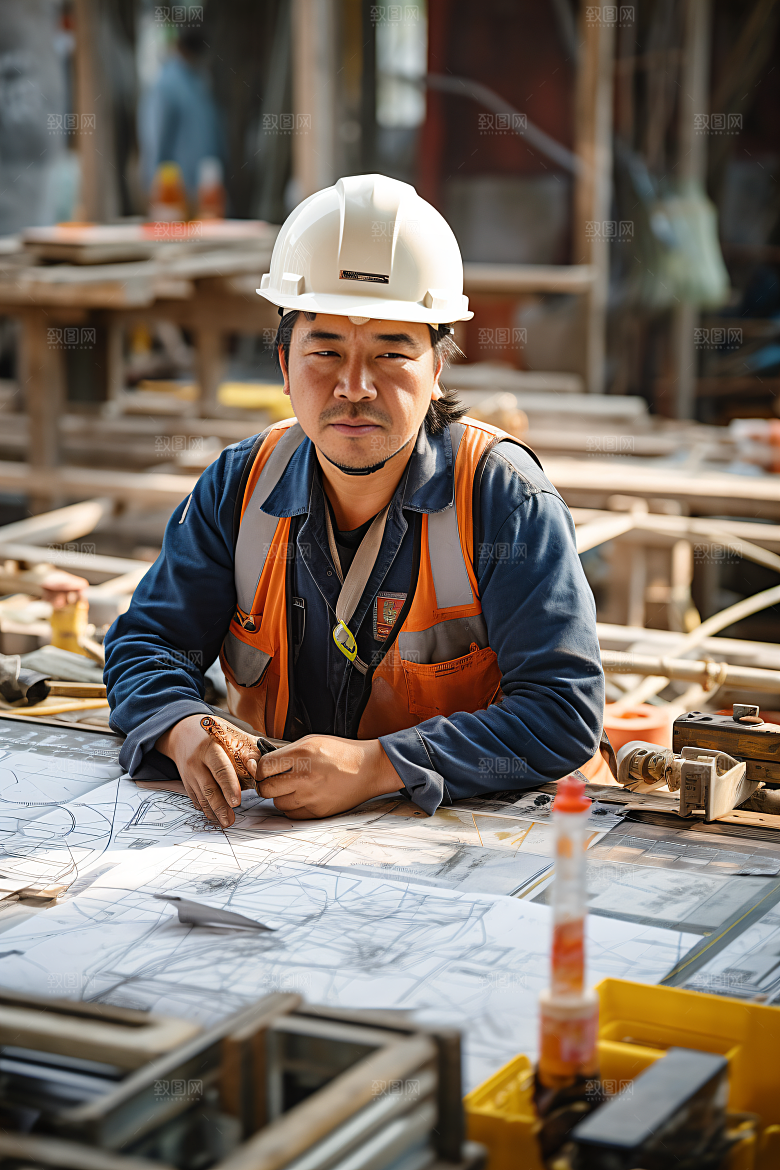 工人施工劳作建设摄影图