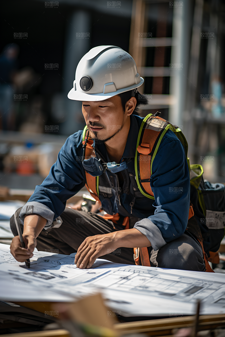 工人施工建造劳动摄影图