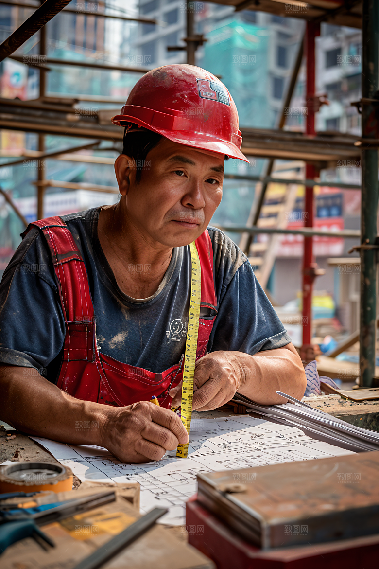 工人施工建造工作摄影图