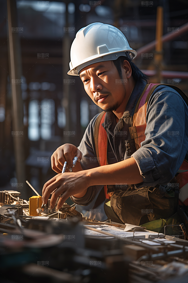 工人施工人物建造摄影图