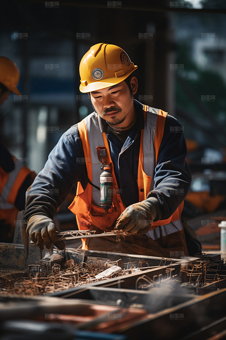工人施工建设人物摄影图