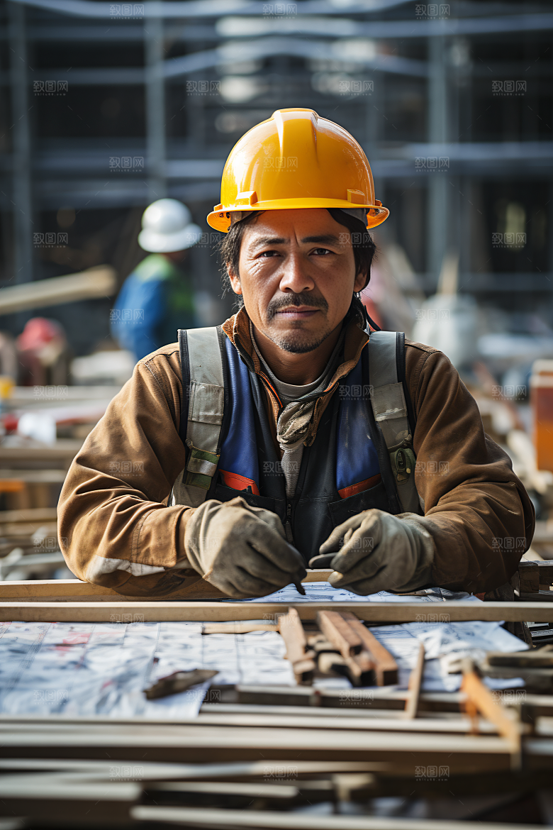 工人施工建造工作摄影图