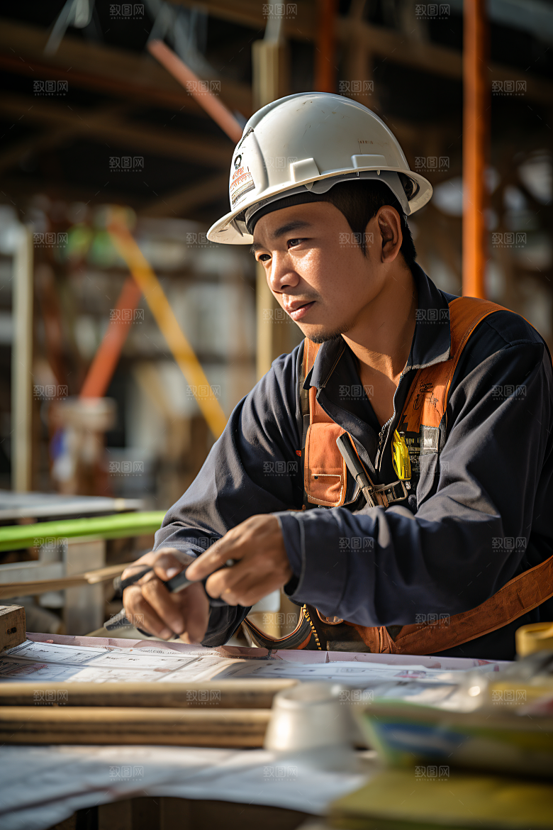 工人施工建造致敬劳动者摄影图