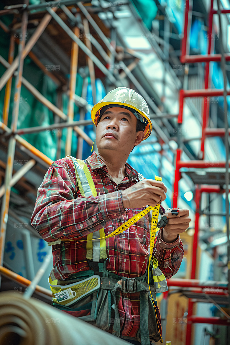 工人施工建造高清摄影图