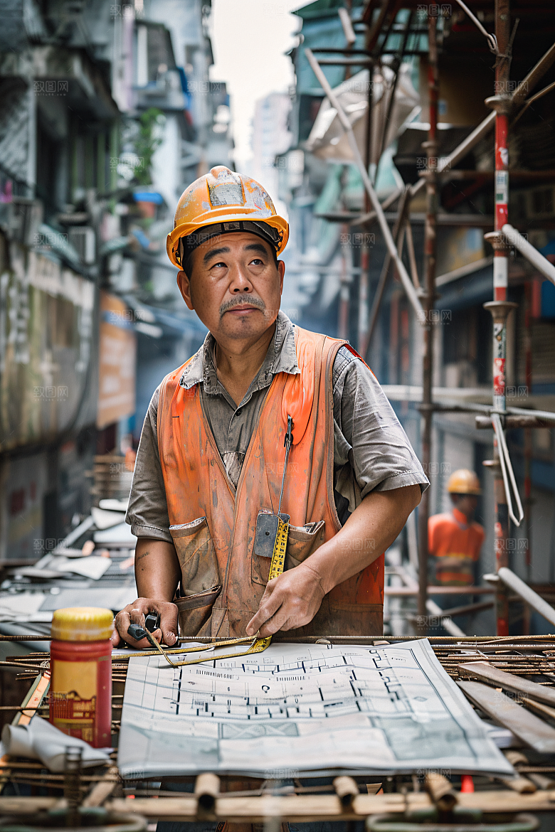 工人施工五一建设摄影图
