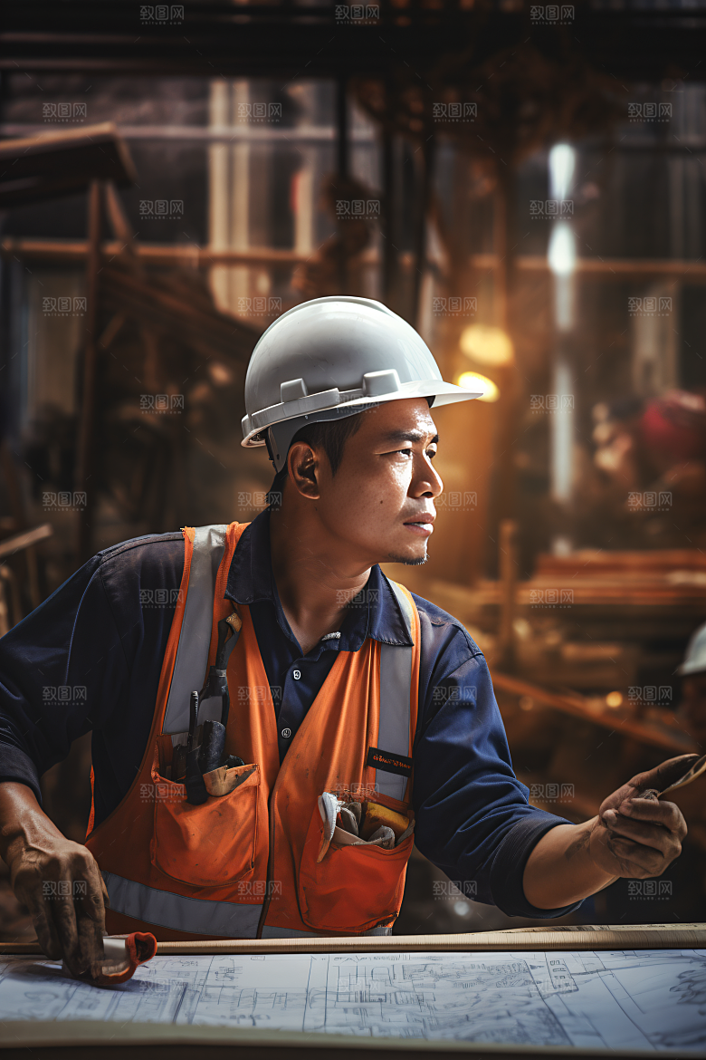 工人施工人物建设摄影图