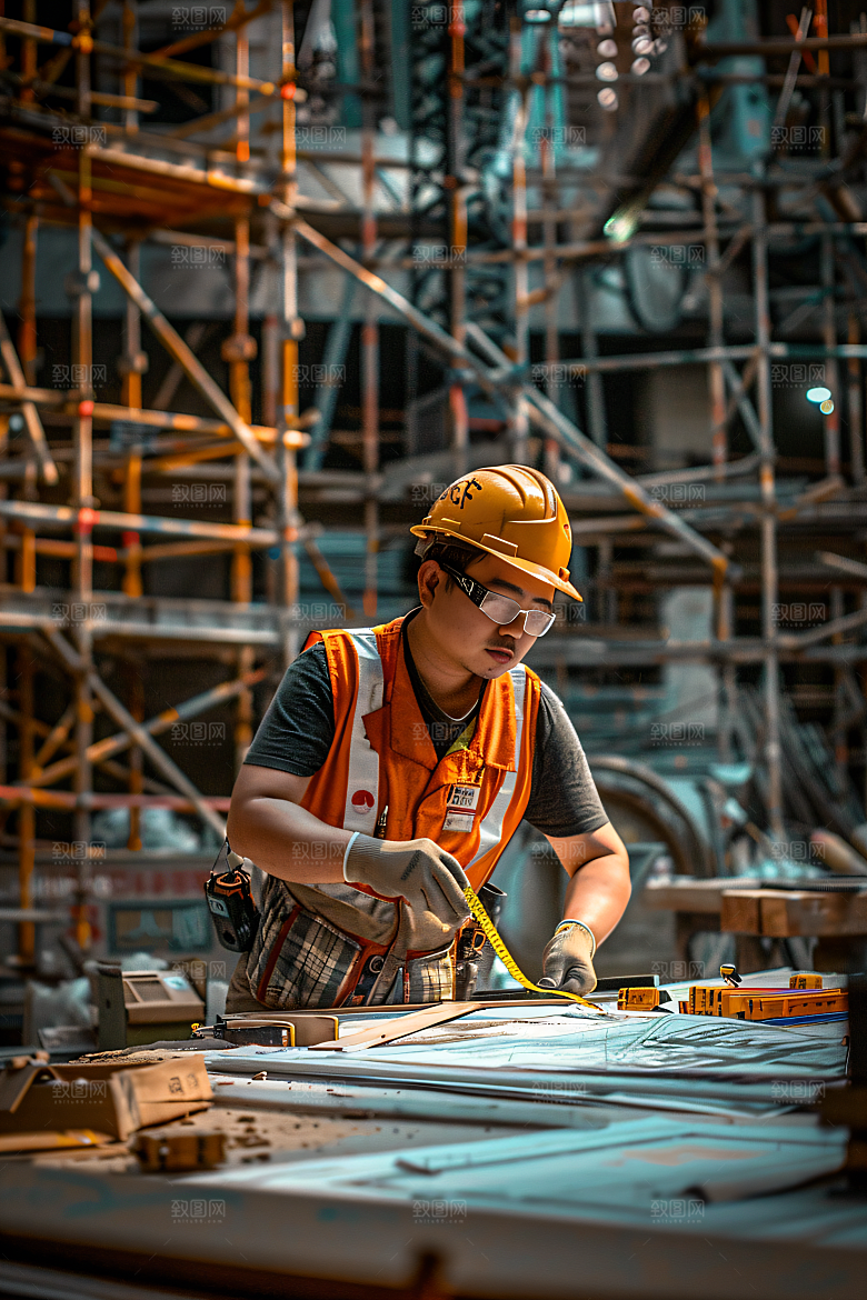 工人施工建设高清摄影图