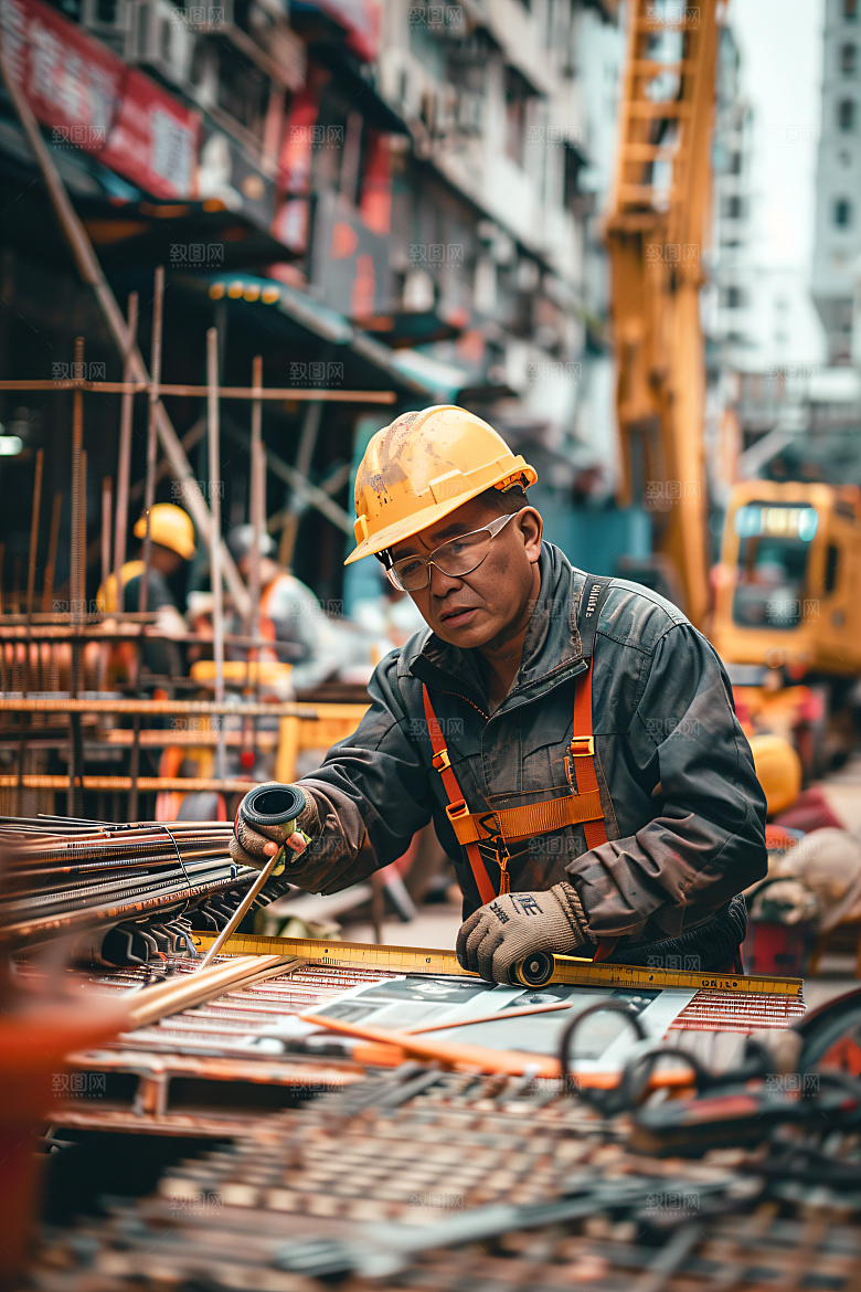 工人施工劳作建造摄影图