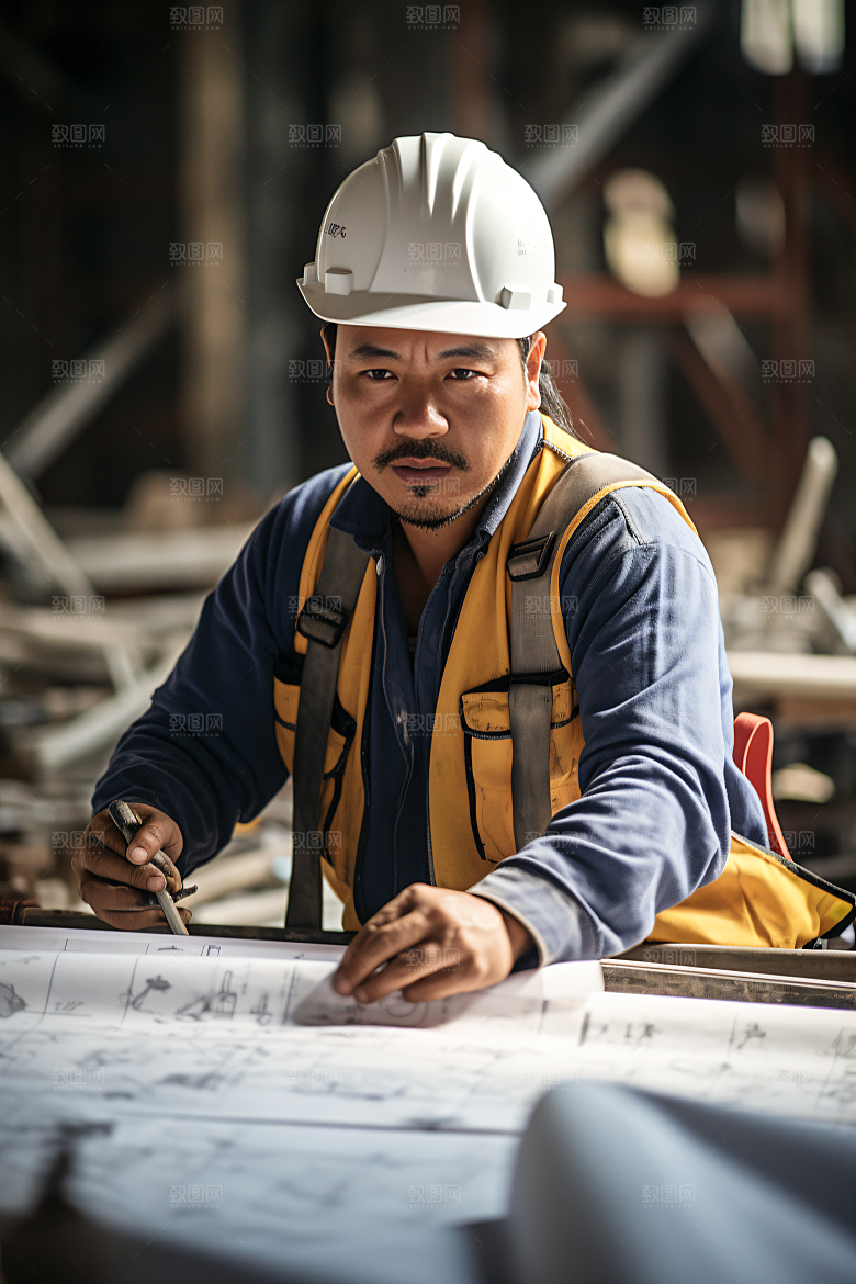 工人施工建造高清摄影图