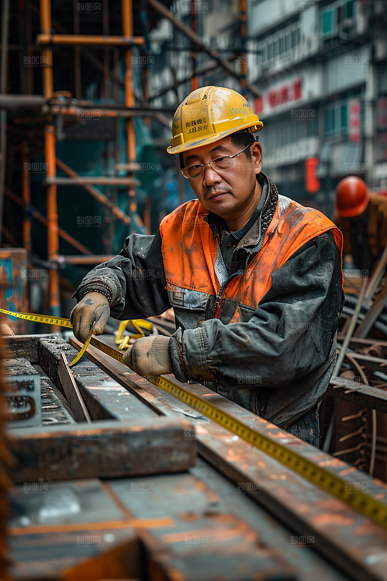 工人施工建造工地摄影图