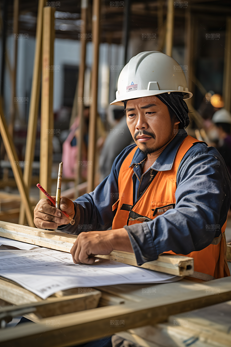 工人施工工地建设摄影图