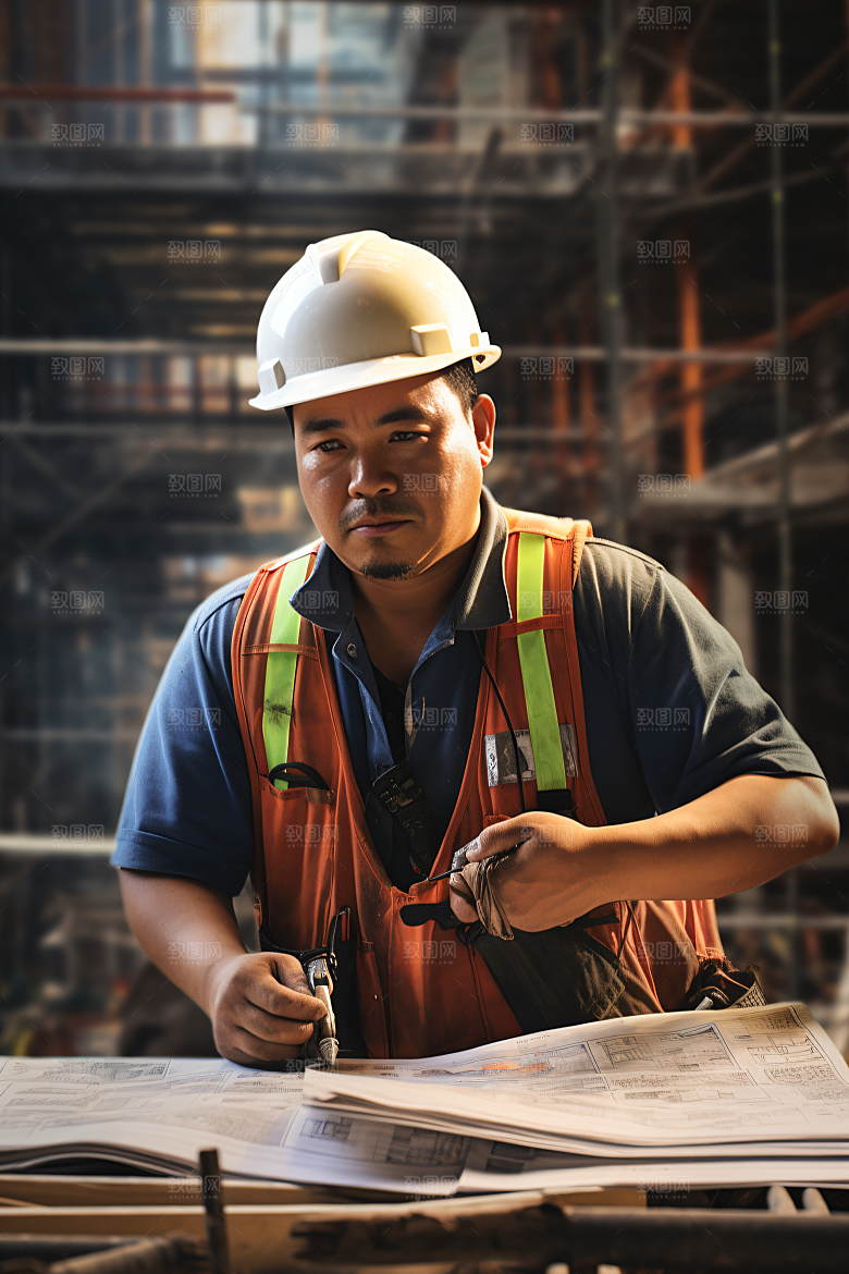 工人施工人物建造摄影图