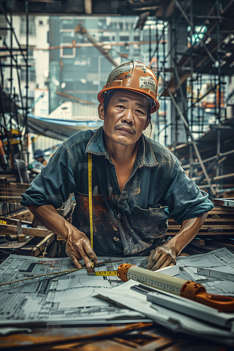 工人施工工地建设摄影图