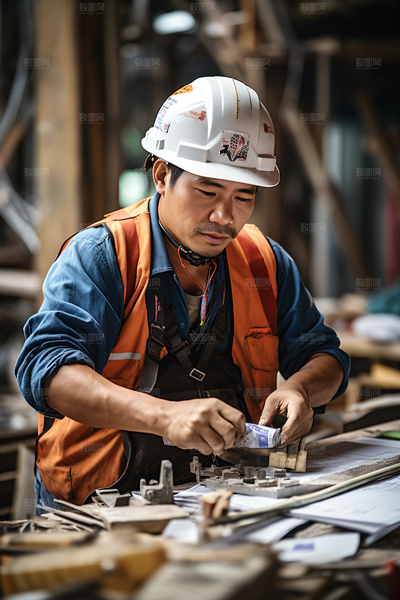 工人施工建设人物摄影图
