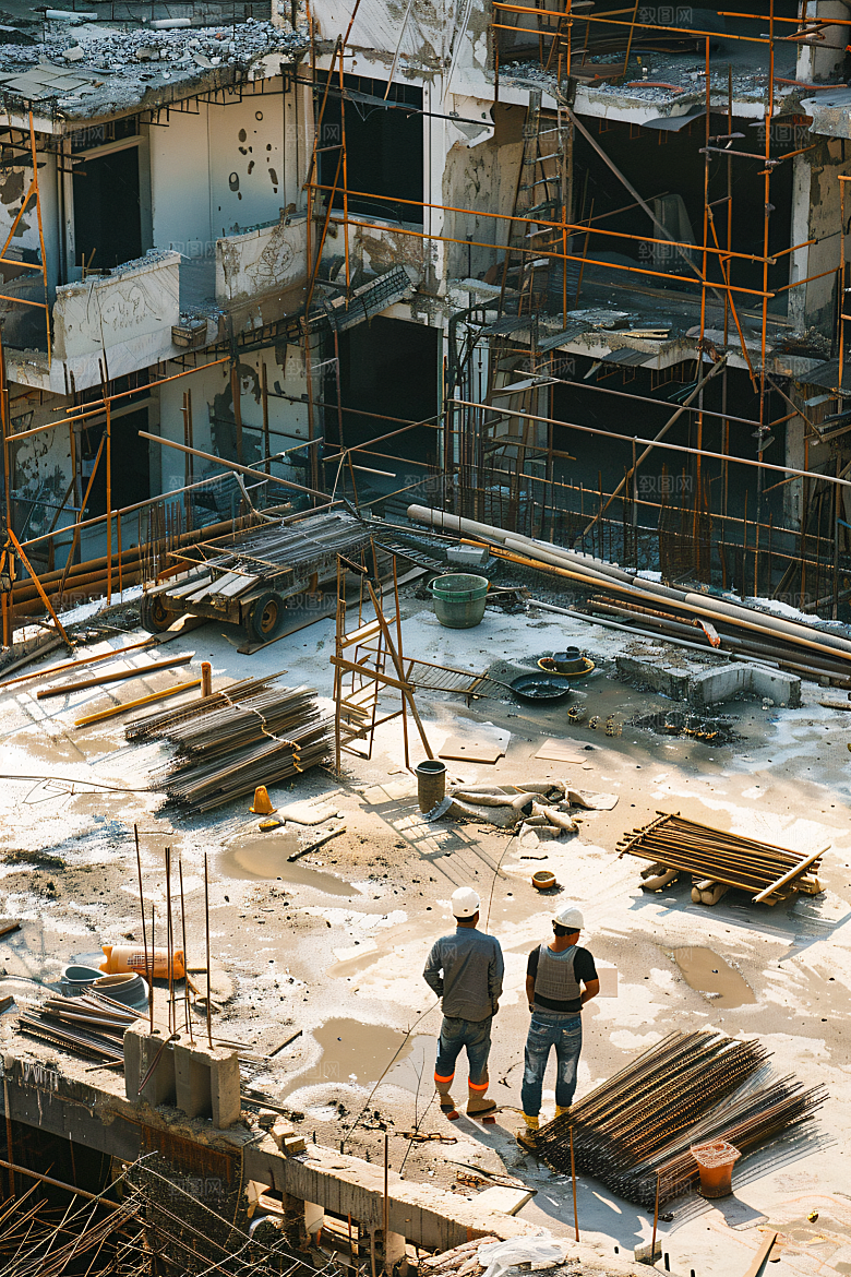 工人施工建设建造摄影图